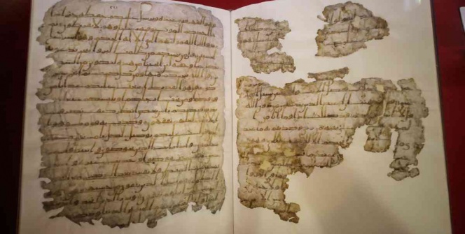 Restorasyonu tamamlanan 1400 yıllık el yazması Kuran-ı Kerim Mısırda sergilendi