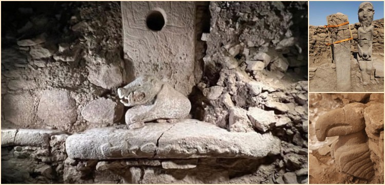 New statues found in Göbeklitepe and Karahantepe: The first painted neolithic statue was discovered