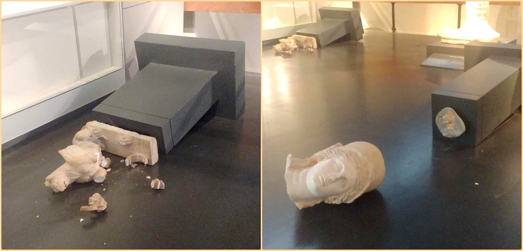 İsrail Müzesi'ndeki antik heykeller 'bunlar Tevrat'a aykırı' diyen adam tarafından parçalandı