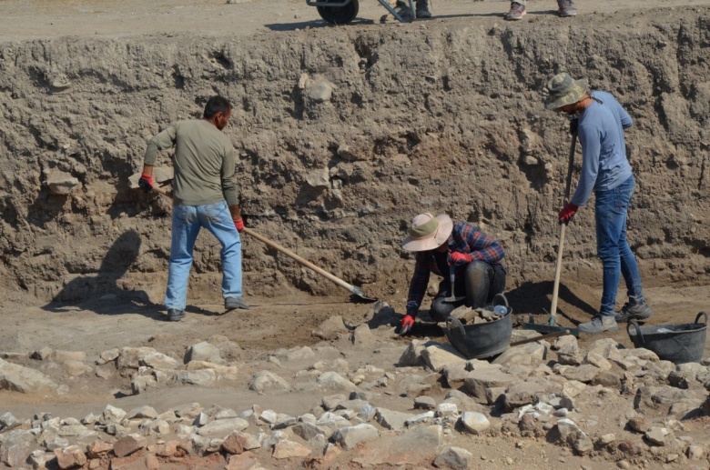 Kahramanmaraş'taki Yassı Höyük arkeoloji kazılarından 2023 manzaraları