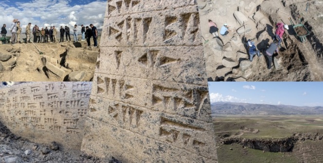 Vanın Muradiye ilçesinde 2800 yıllık Urartu Tapınağı ve çivi yazılı kitabeleri bulundu
