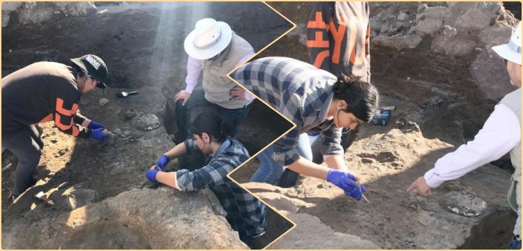 Kültepe'de arkeologlar 4 bin yıllık hasırı topraktan müzeye nasıl taşıyacaklarını düşünüyor!
