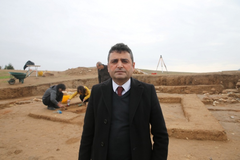 Mardin'in Kızıltepe ilçesindeki Büyükboğaziye Höyüğü arkeoloji kazılarından görüntüler