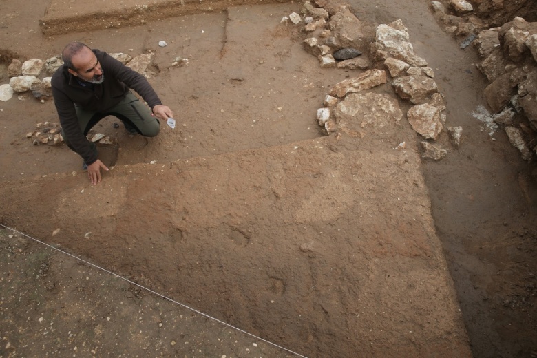 Mardin'in Kızıltepe ilçesindeki Büyükboğaziye Höyüğü arkeoloji kazılarından görüntüler