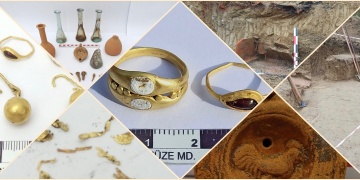 Amasrada lojman yapılacak alanda bulunan Roma mezarlarından altın takılar çıktı