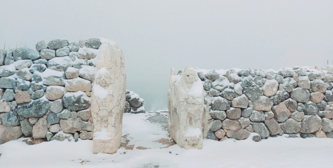 Hititlerin başkenti Hattuşayı karla kaplı haliyle görmek ister misiniz?