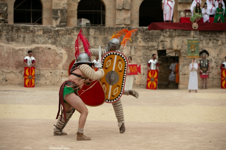 Tunus'taki Thysdrus Roma Günleri Festivalinden görüntüler