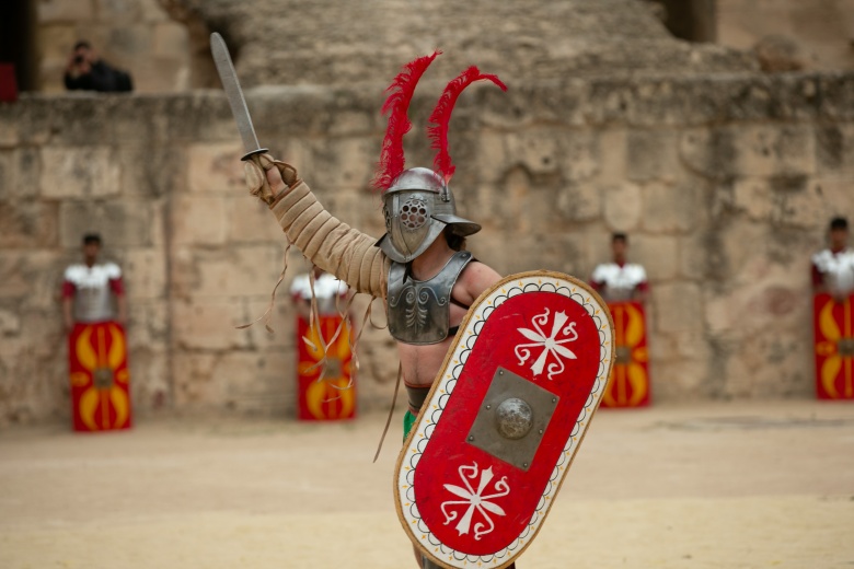 Tunus'taki Thysdrus Roma Günleri Festivalinden görüntüler