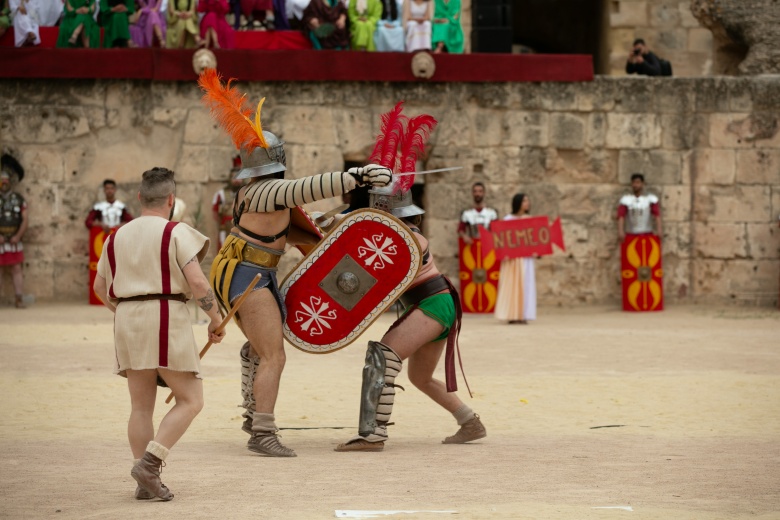 Tunus'taki Thysdrus Roma Günleri Festivalinden görüntüler