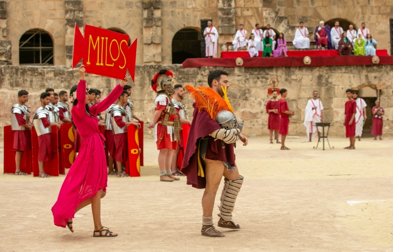 Tunus'taki Thysdrus Roma Günleri Festivalinden görüntüler