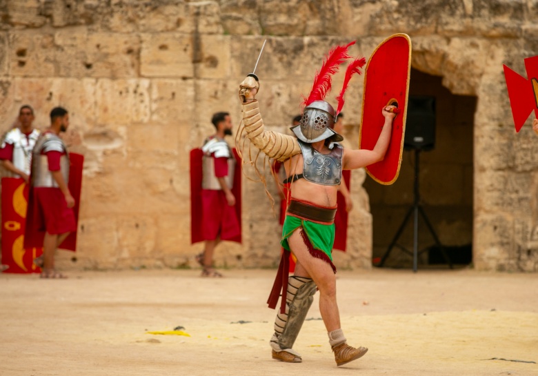 Tunus'taki Thysdrus Roma Günleri Festivalinden görüntüler