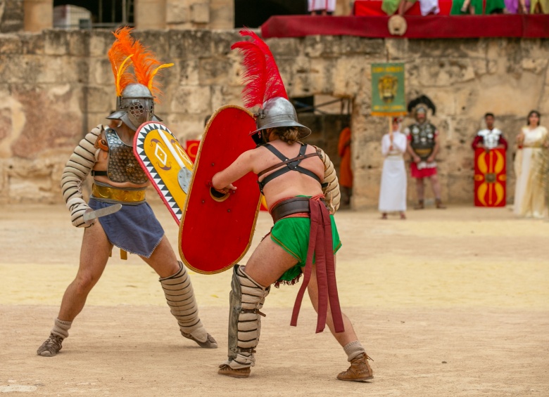 Tunus'taki Thysdrus Roma Günleri Festivalinden görüntüler