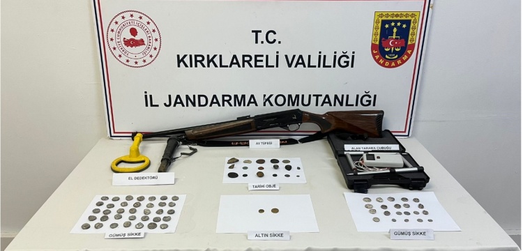 Kırklareli'nde Batı ve Doğu Roma dönemlerine ait görünen 75 obje yakalandı