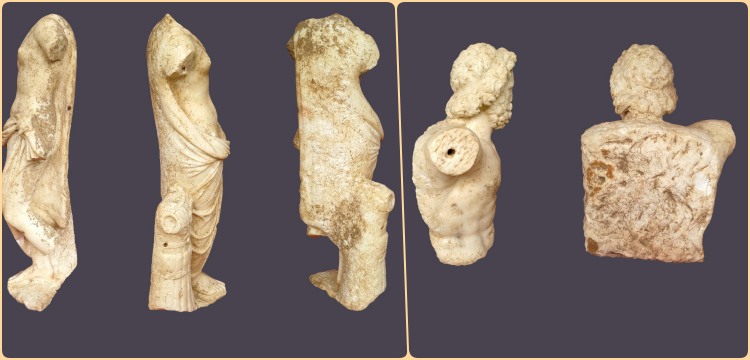 Aspendos Antik Kenti'nde Zeus ve Aphrodite'e ait 2 bin yıllık 2 heykel bulundu