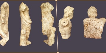 Aspendos Antik Kentinde Zeus ve Aphroditee ait 2 bin yıllık 2 heykel bulundu