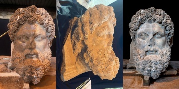 A colossal head of Zeus has been found in the ancient city of Aphrodisias