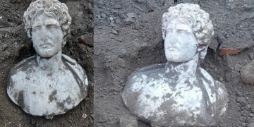 Prusias ad Hypium Antik Kentinde İmparator Hadrian dönemine ait büst bulundu