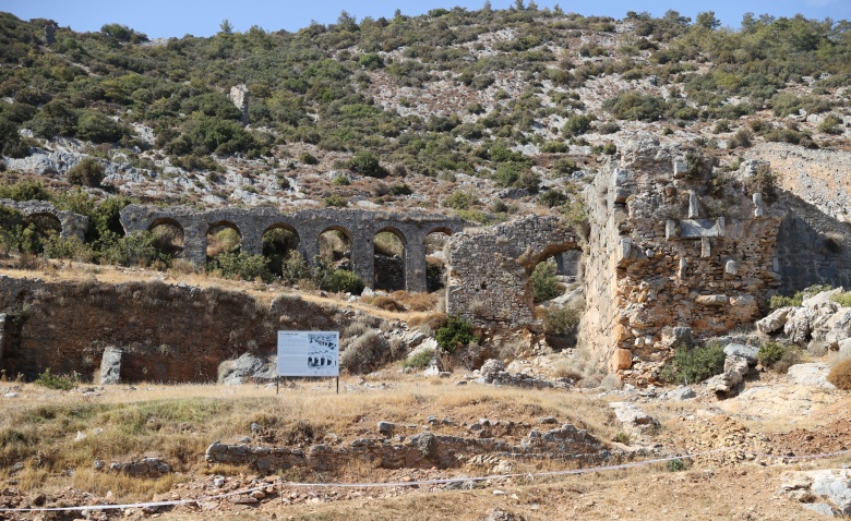 Anemurium Antik Kenti'nde spor tarihine katkı sağlayacak önemli bir yazıt bulundu