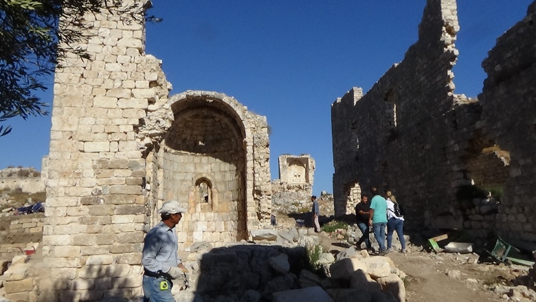 Mersin'deki Korykos Antik Kenti'nde süren arkeoloji kazılarından manzaralar