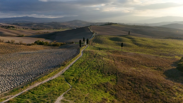 Gladyatör filminden sonra adı Gladyatör Yolu'na dönüşen Pienza köyü