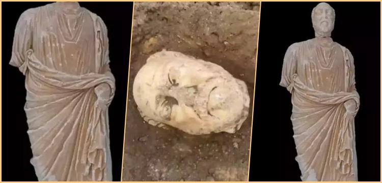 Tripolis'te 6 yıl önce gövdesi bulunan Antonius Philagrios heykelinin başı da bulundu