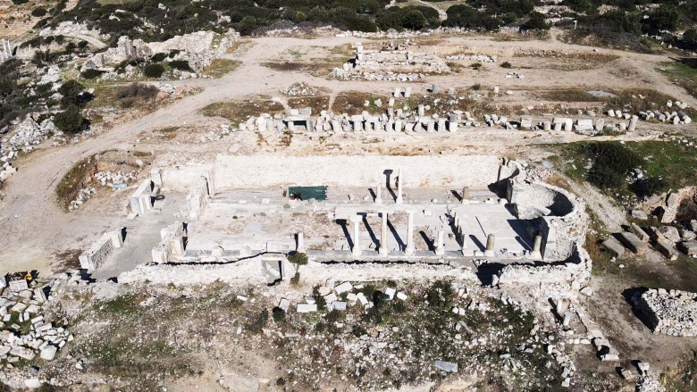 Knidos Antik Kenti'nin ana kilisesi ayağa kaldırılıyor