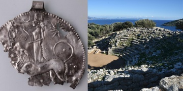 Amos Antik Kenti Kazılarında İştar Betimlemeli Gümüş Kolye Bulundu