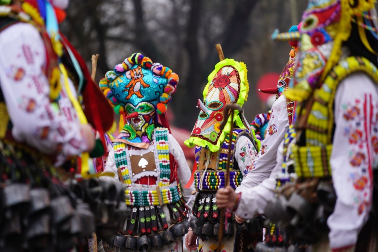 Yambol Kukerlandiya Maskeli Festivali'nde pagan ritüelleri canlandırıldı