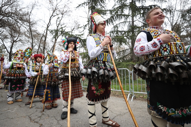 Yambol Kukerlandiya Maskeli Festivali'nde pagan ritüelleri canlandırıldı