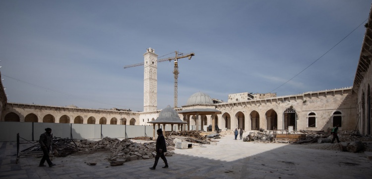Halep’teki Emevi Ulu Camii restorasyonu devam ediyor