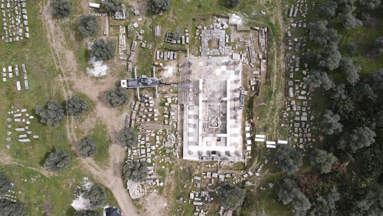 Euromos Antik Kenti'ndeki Zeus Tapınağı restore ediliyor
