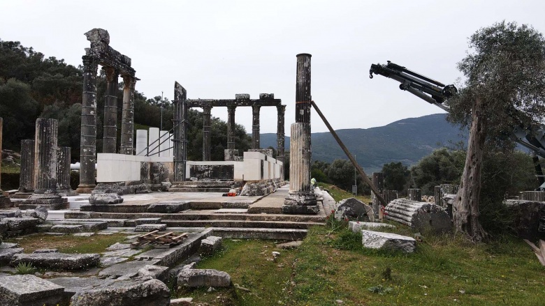 Euromos Antik Kenti'ndeki Zeus Tapınağı restore ediliyor