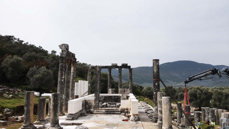 Euromos Antik Kenti'ndeki Zeus Tapınağı restore ediliyor