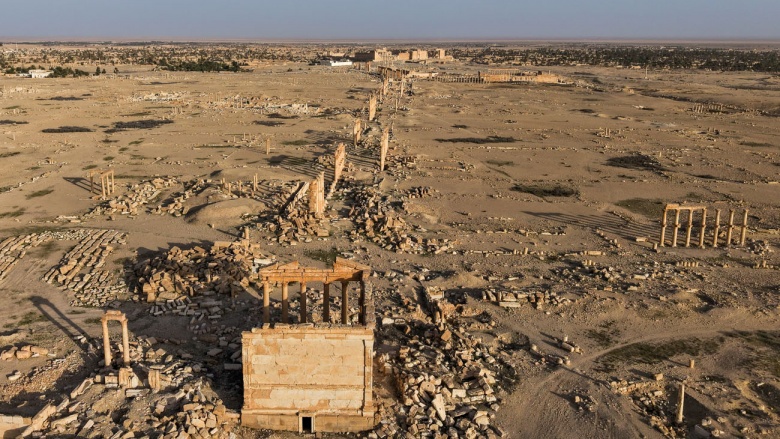 Palmyra Antik Kenti'nde savaşın izleri