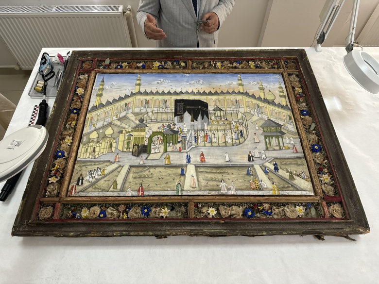 Topkapı Sarayı'nda bulunan Mescid-i Haram tablosu