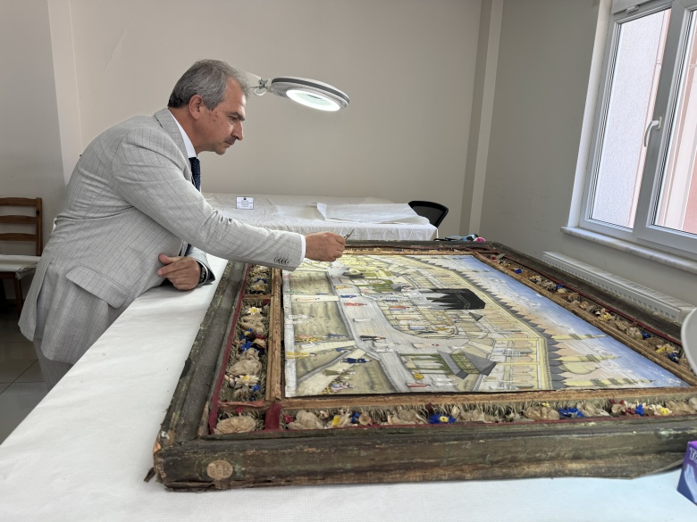 Topkapı Sarayı'nda bulunan Mescid-i Haram tablosu