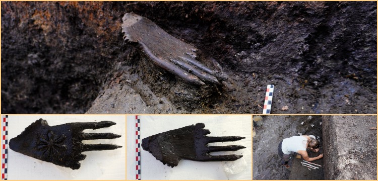 Rusya'da bir bataklıktaki sazlık evlerde 6 Bin yıllık ahşap el bulundu