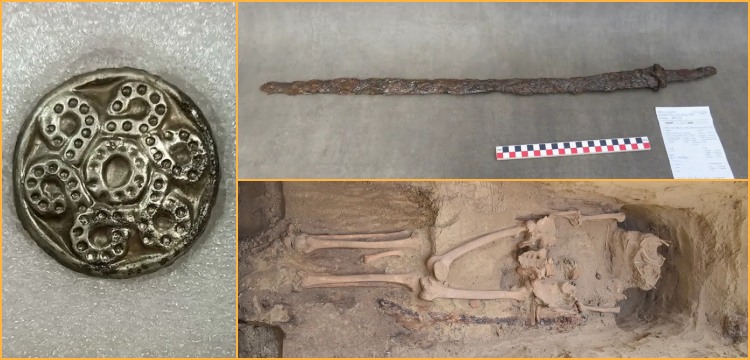 Macaristan’da uydudan tespit edilen Avar Savaşçı Mezarında nadir bir kılıç bulundu