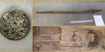 Macaristanda uydudan tespit edilen Avar Savaşçı Mezarında nadir bir kılıç bulundu