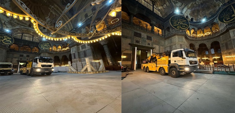 Ayasofya’da Tartışmalı Restorasyon: 45 Tonluk Kamyonlar İmparator Kapısı’ndan İçeri Sokuldu