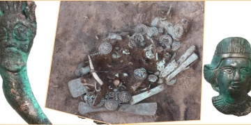 Ural dağlarında iki kurgan arasında 2400 yıllık adak çukuru bulundu