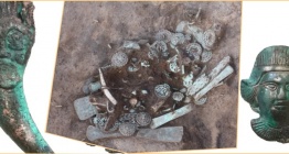 Ural dağlarında iki kurgan arasında 2400 yıllık adak çukuru bulundu