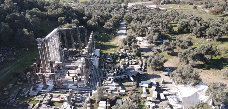 Euromos Antik Kenti’ndeki Zeus Lepsynos Tapınağı Restorasyonu Tamamlanıyor