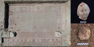 Pompeiopoliste 1600 yıllık 105 metrekare mozaik ve 1800 yıllık Eros başı bulundu
