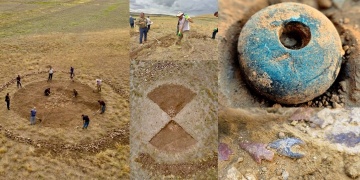 Azerbaycanda içinde asa başlığı da yer alan 3600 yıllık kurgan keşfedildi
